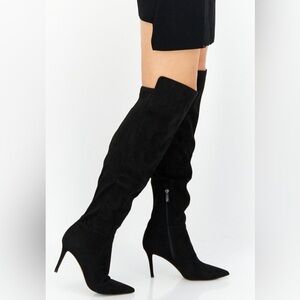 Jessica Simpson Women Zip Up Amriena Knee-Length Boots, Black